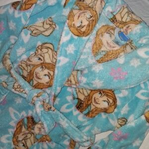Disney Frozen‎ Anna Elsa Kids Bath Robe Blue Plush Girls M/M Medium Medium